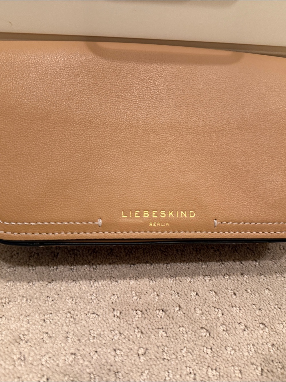 Liebeskind Tan Leather Crossbody with Gold Logo - Picture 2 of 9